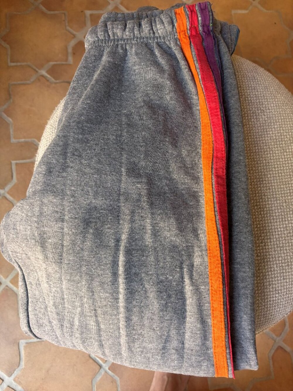 Aviator Nation Heathered Grey 5 Stripe Sweatpants W Small - Picture 5 of 5